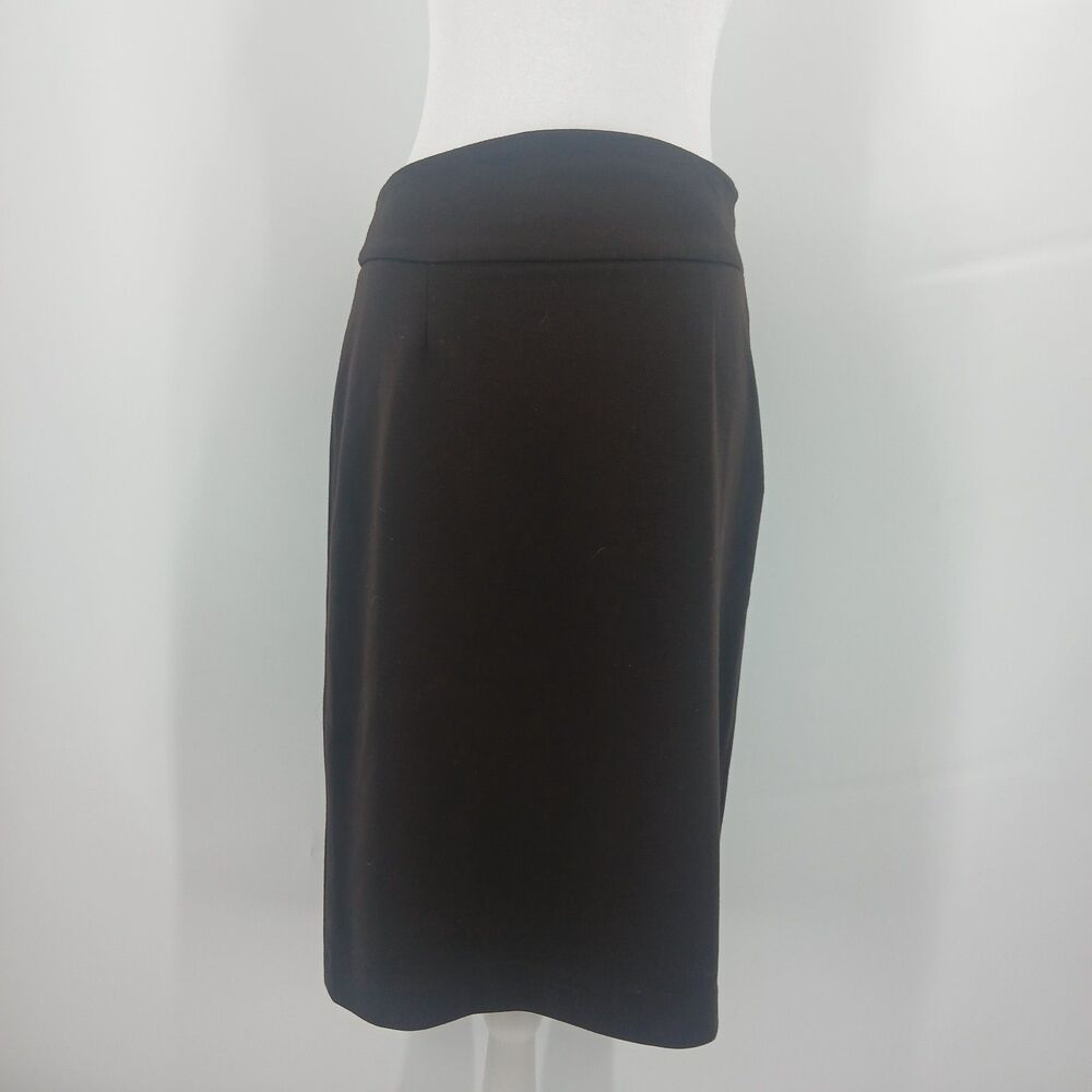 Grace Elements Women's Size 6 Brown Midi Skirt Zipper Back